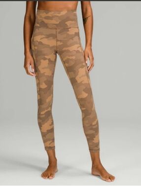Lululemon Align High-Rise Pant with Pockets 25"Heritage 365 Camo Beige Sz 0